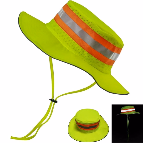 Custom 150D Polyester High Visibility Reflective Bucket Hat — Safety Outdoor Promo