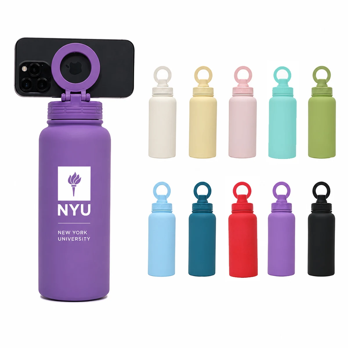 Vacuum Insulated Bottle with Phone-Stand - 34 Oz 1