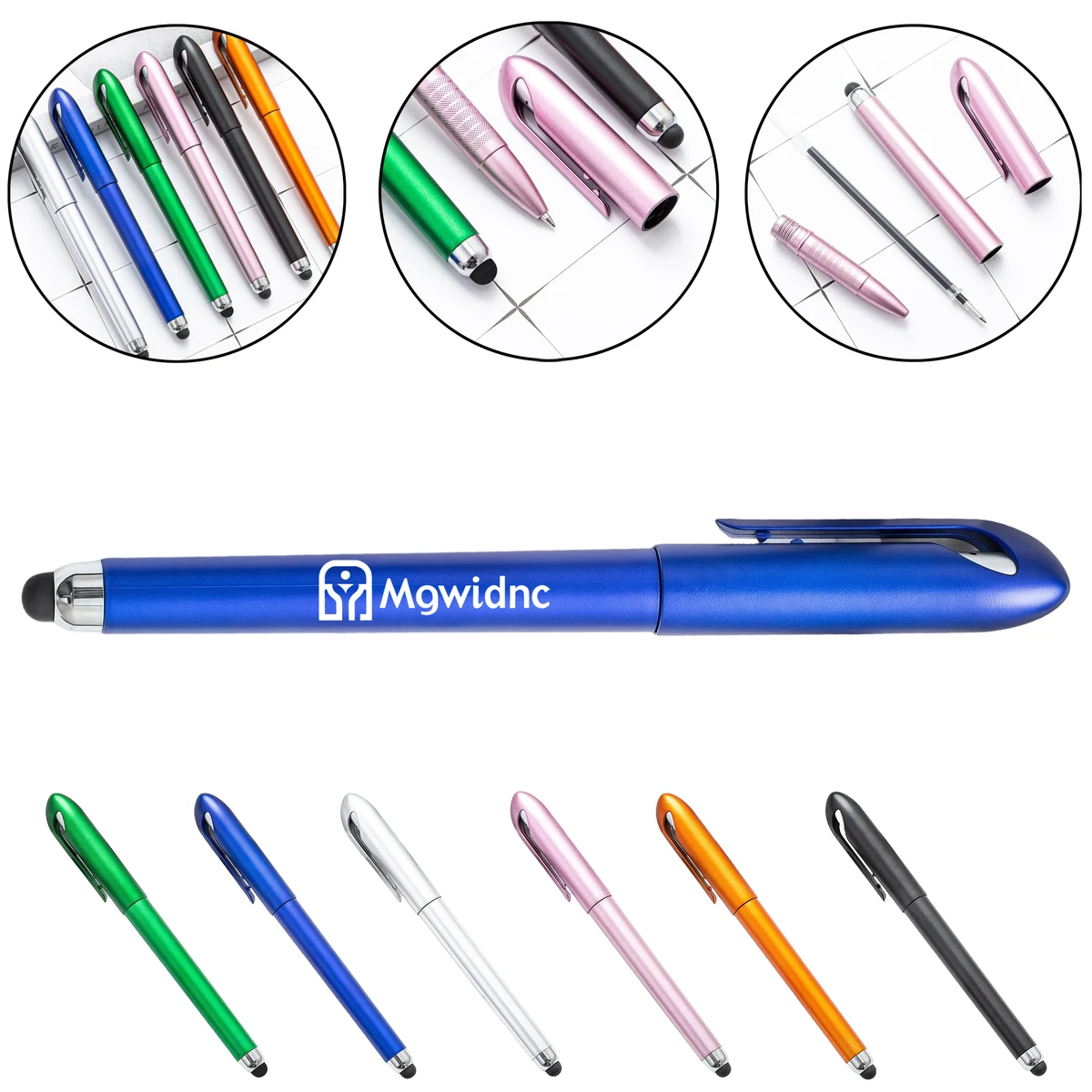 Touch Screen Sky Warrior Click Ballpoint Pen 0.7mm Plastic Promo Pen Gift Office Stationery 1