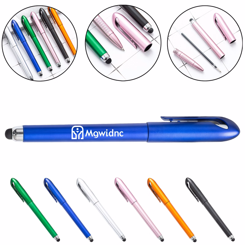 Touch Screen Sky Warrior Click Ballpoint Pen 0.7mm Plastic Promo Pen Gift Office Stationery