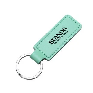 Sleek Rectangle PU Leather Simple Keychain 1