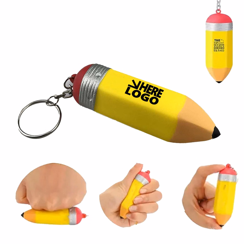 MOQ 20 Stress Pencil Keychain PU Foam Slow Rebound