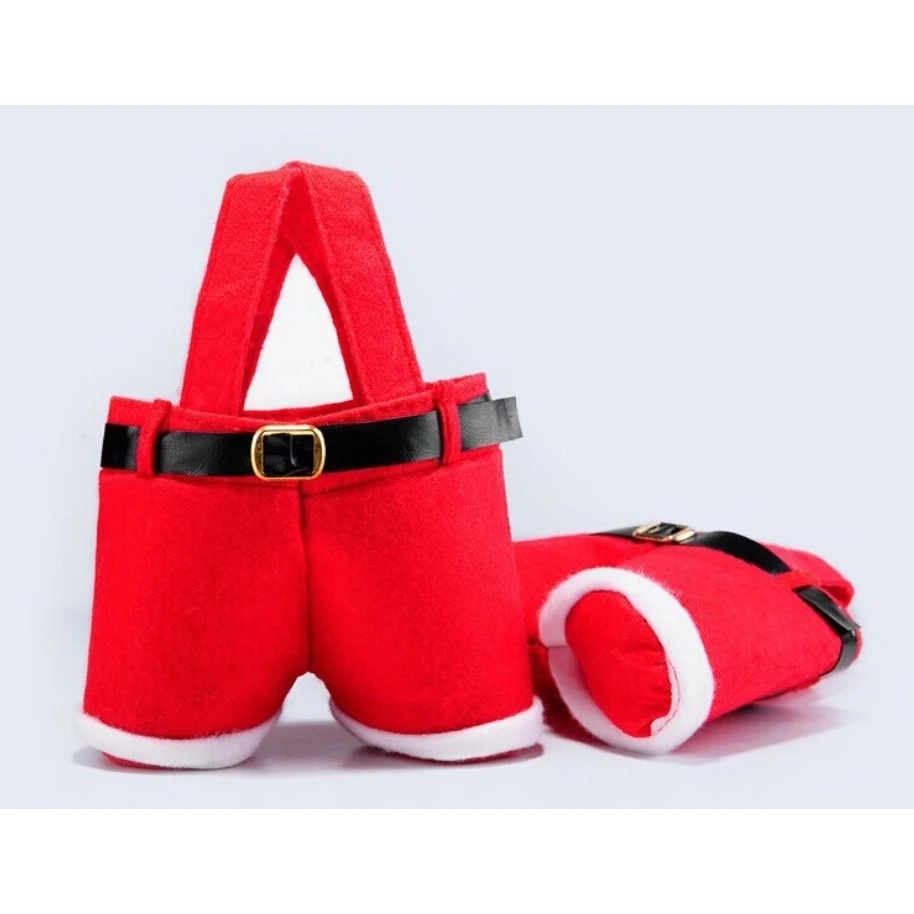Santa Pants Candy Wine Bottle Bags 1