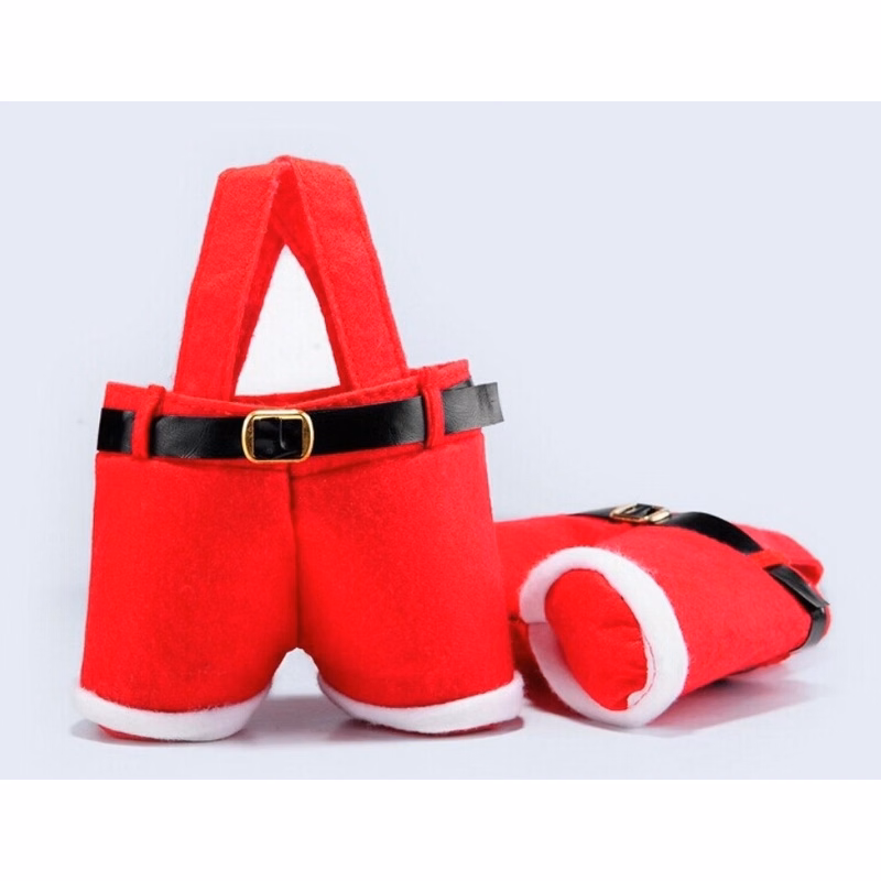 Santa Pants Candy Wine Bottle Bags