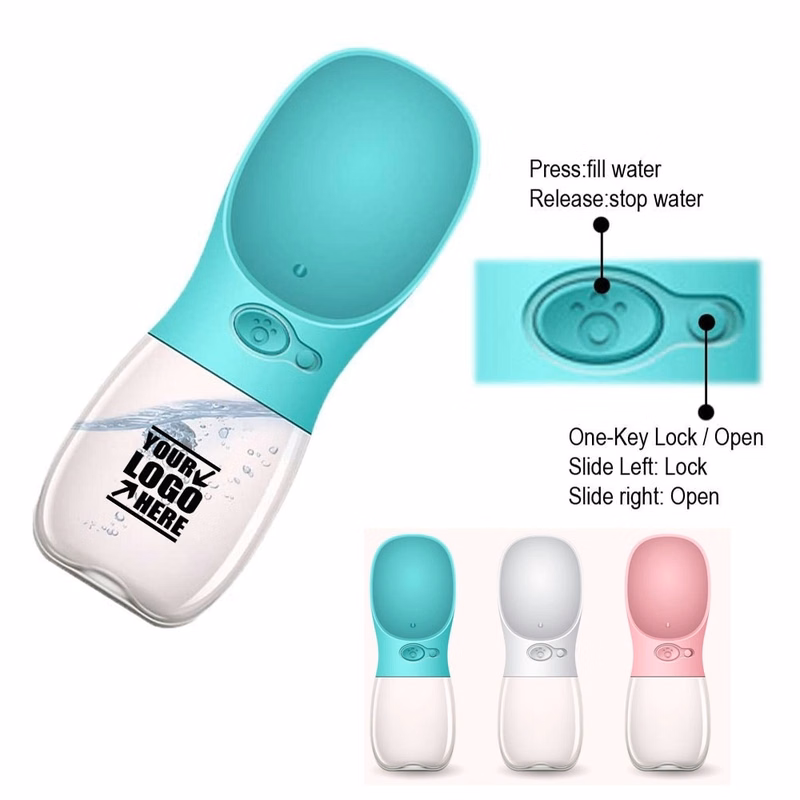 Leak Proof Portable Dog Water Bottle With Drinking Feeder