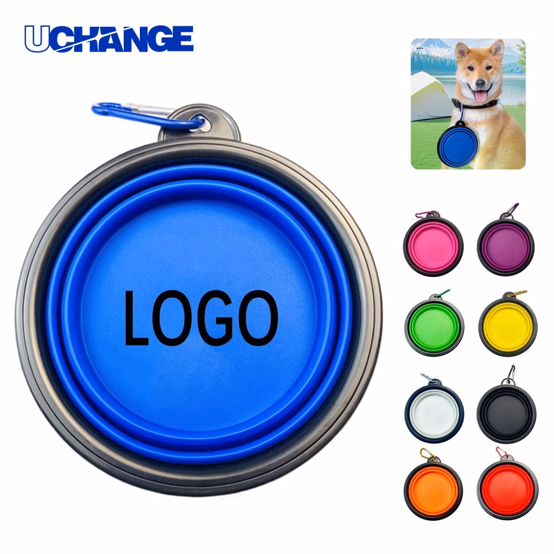 Collapsible Pet Bowl with Carabiner Hook for Travel
