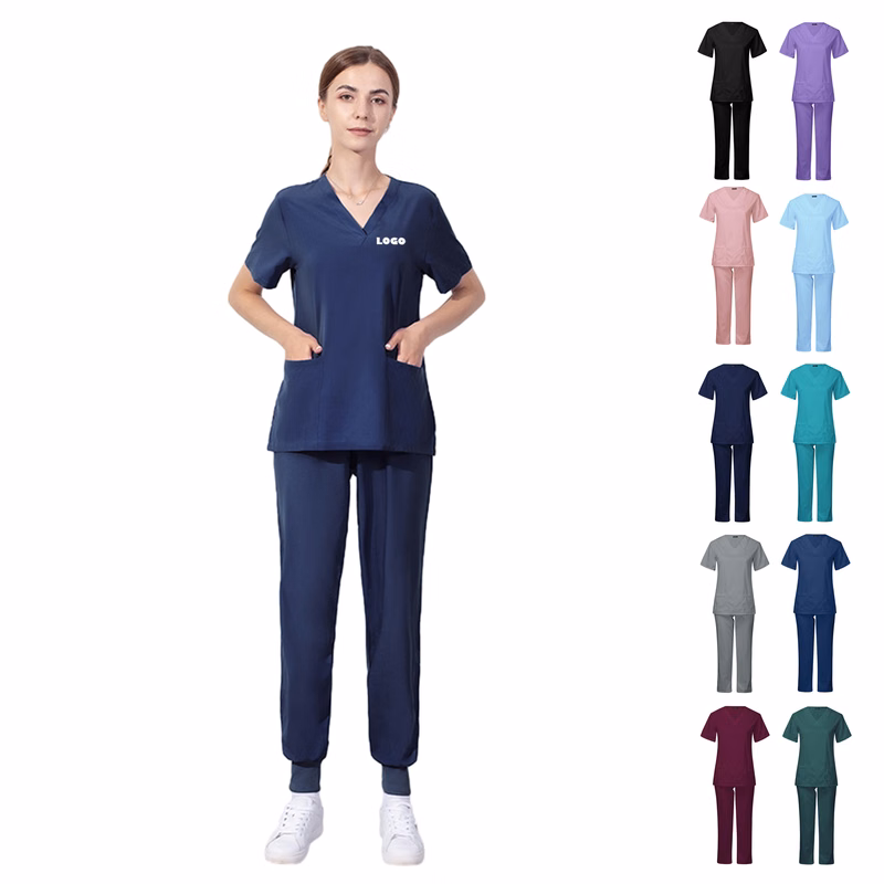 Unisex V Neck Tunic Two Pockets Doctor Workwear