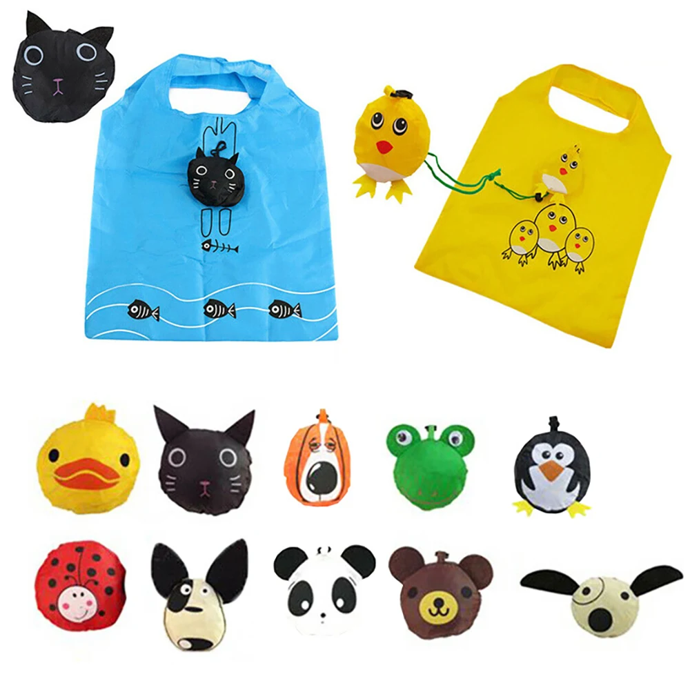 Animal Designed Folding Shopping Eco Tote Bag 1