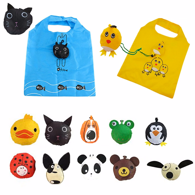 Animal Designed Folding Shopping Eco Tote Bag