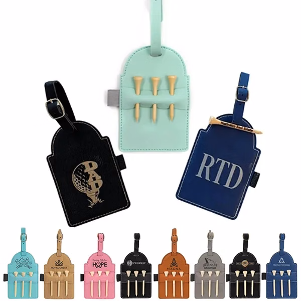 2-in-1 Golf Bag Tags With Tees