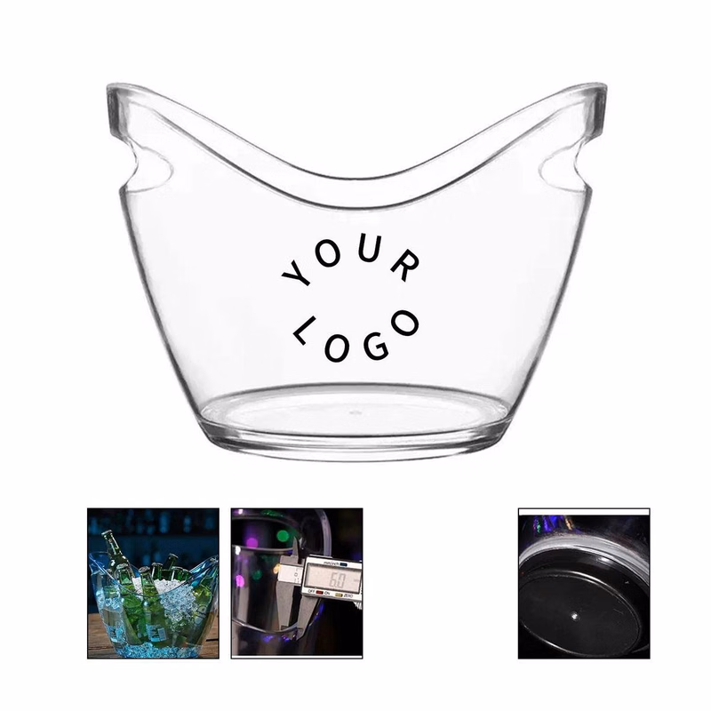 Durable Clear Acrylic Beverage Bucket 8 Liter