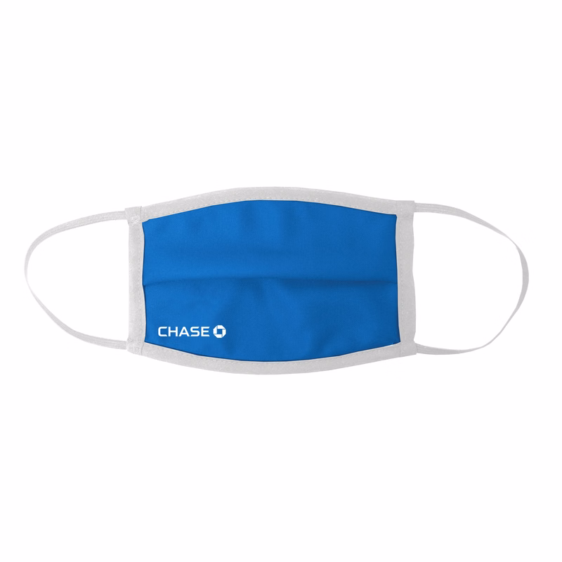 Sublimated Face Mask White Trim