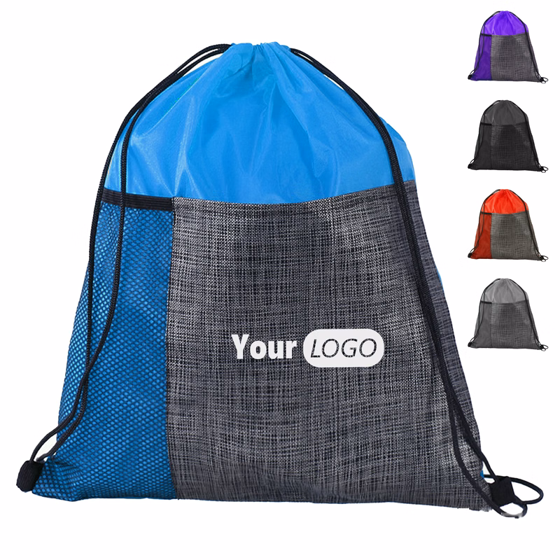 Polyester Breathable Swim Mesh Drawstring Bag For Quick-Drying Gear