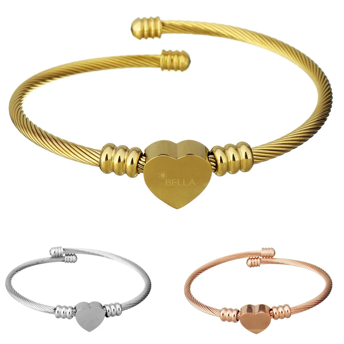 Heart shaped woven bracelet 1