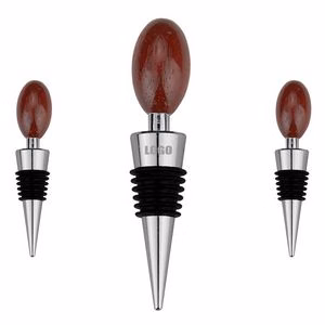 Unique Wooden Oval Shaped Wine Cork Bottle Stopper