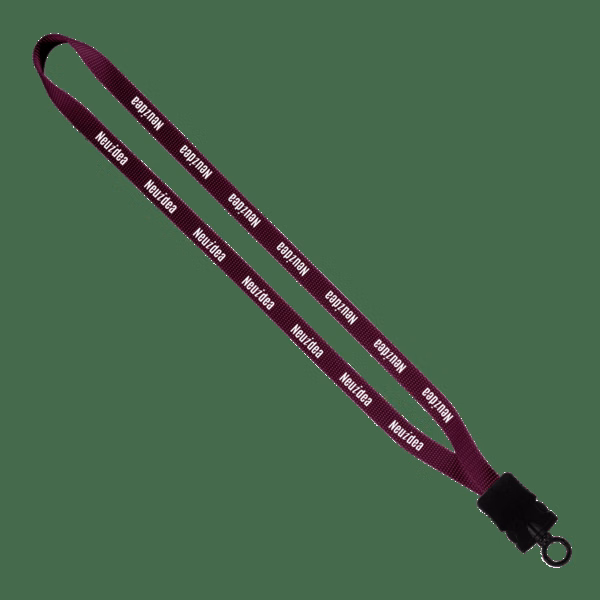 1/2" Smooth Nylon Lanyard with Snap-Buckle Release & O-Ring