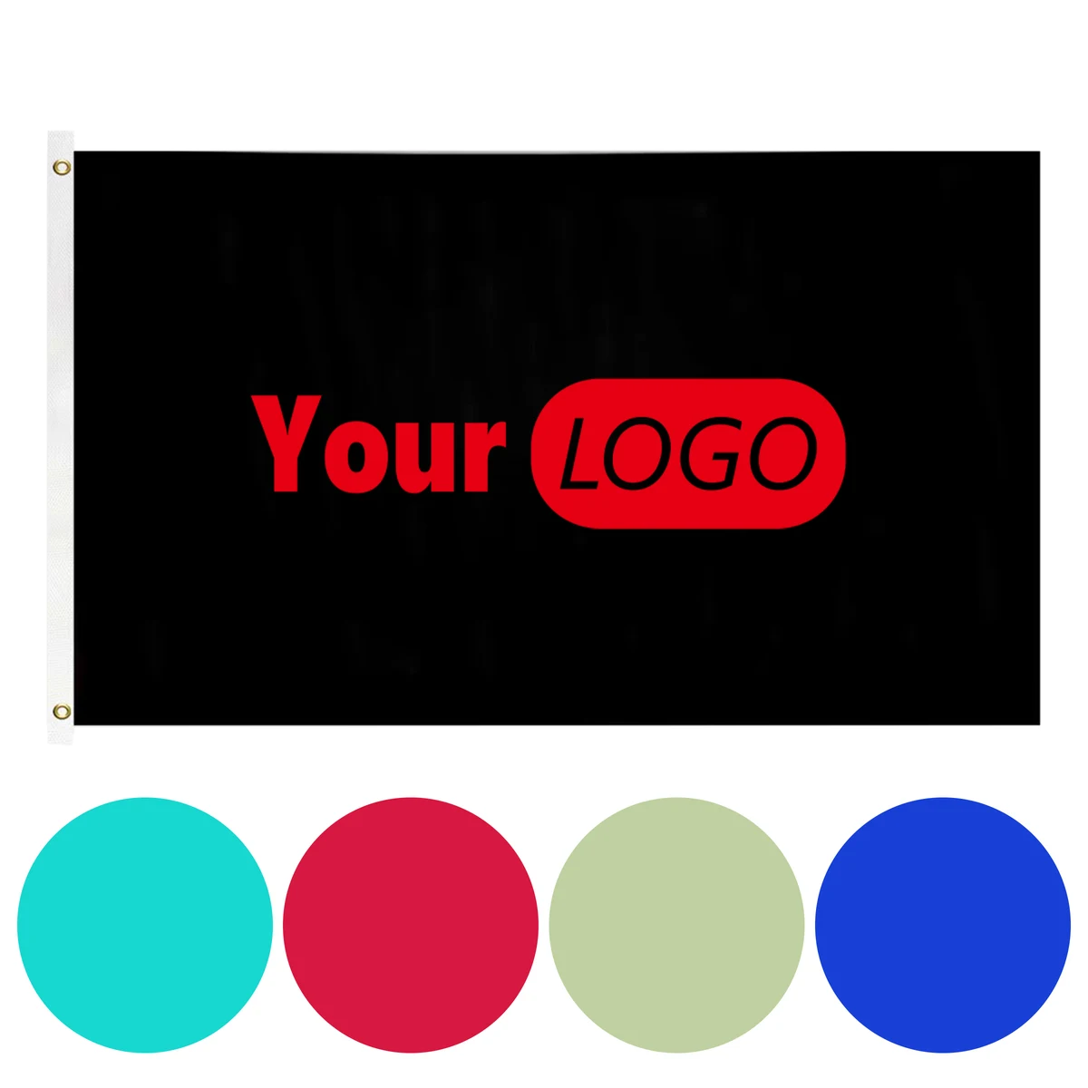 Microfiber Cloth Vivid Custom Flags With Your Logo 1