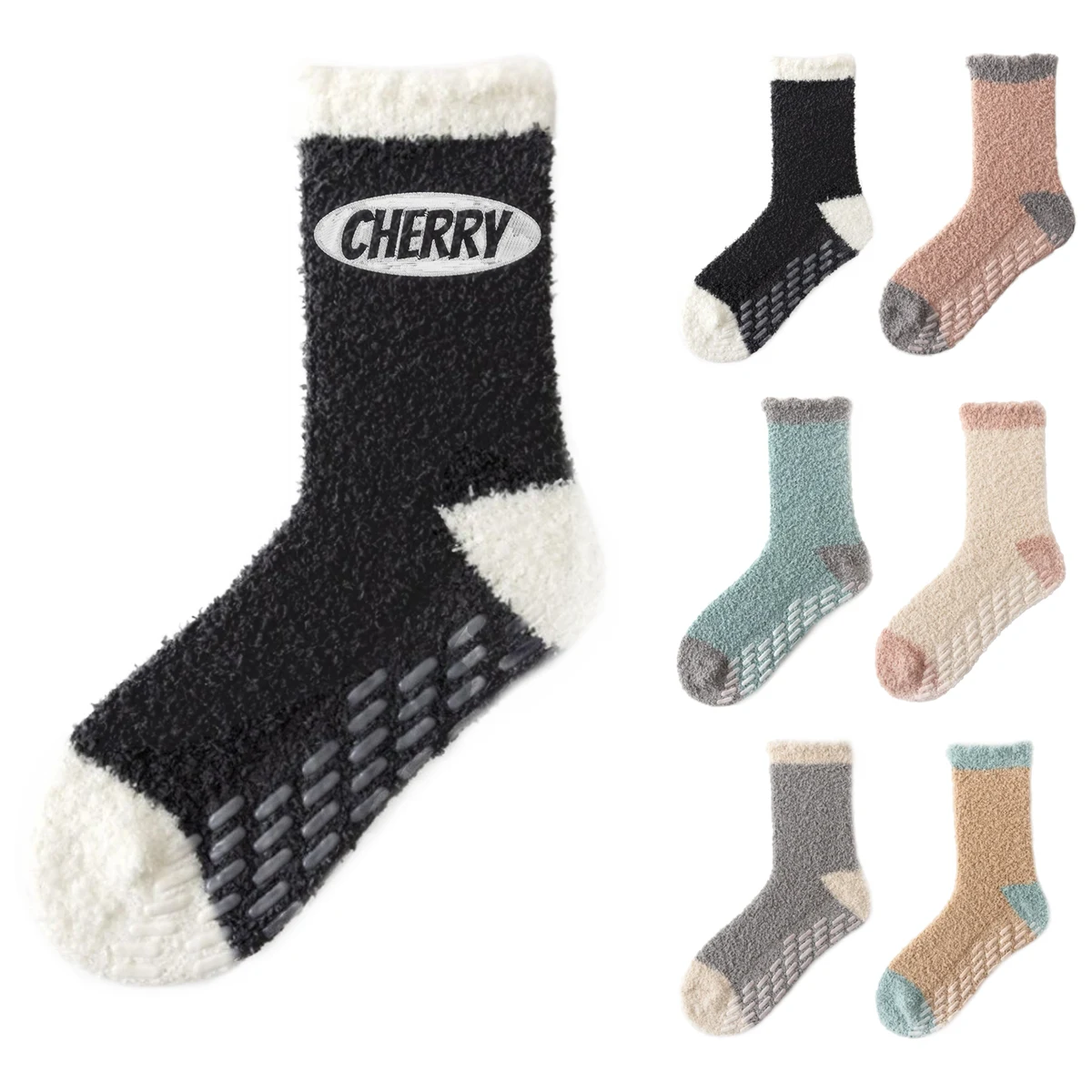 Winter Women Non-Slip Thick Coral Fleece Socks 1