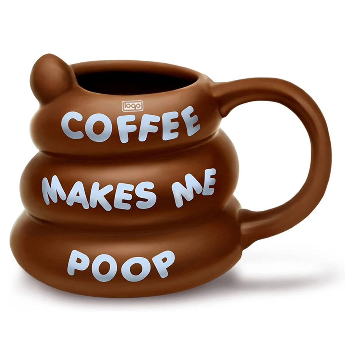 14oz Poop Shape Funny Ceramic Mug w/ Handle 1