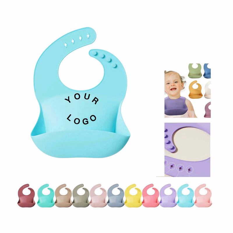 Reusable Silicone Baby Bib with Adjustable Strap