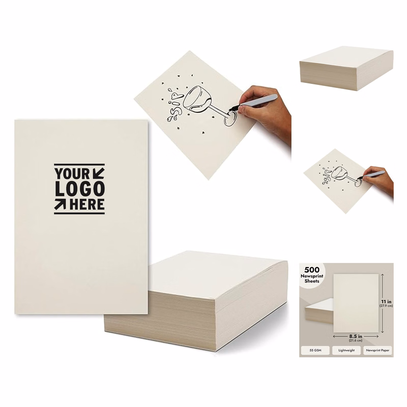 8.5" x 11" 500 Sheets Newsprint Drawing Paper