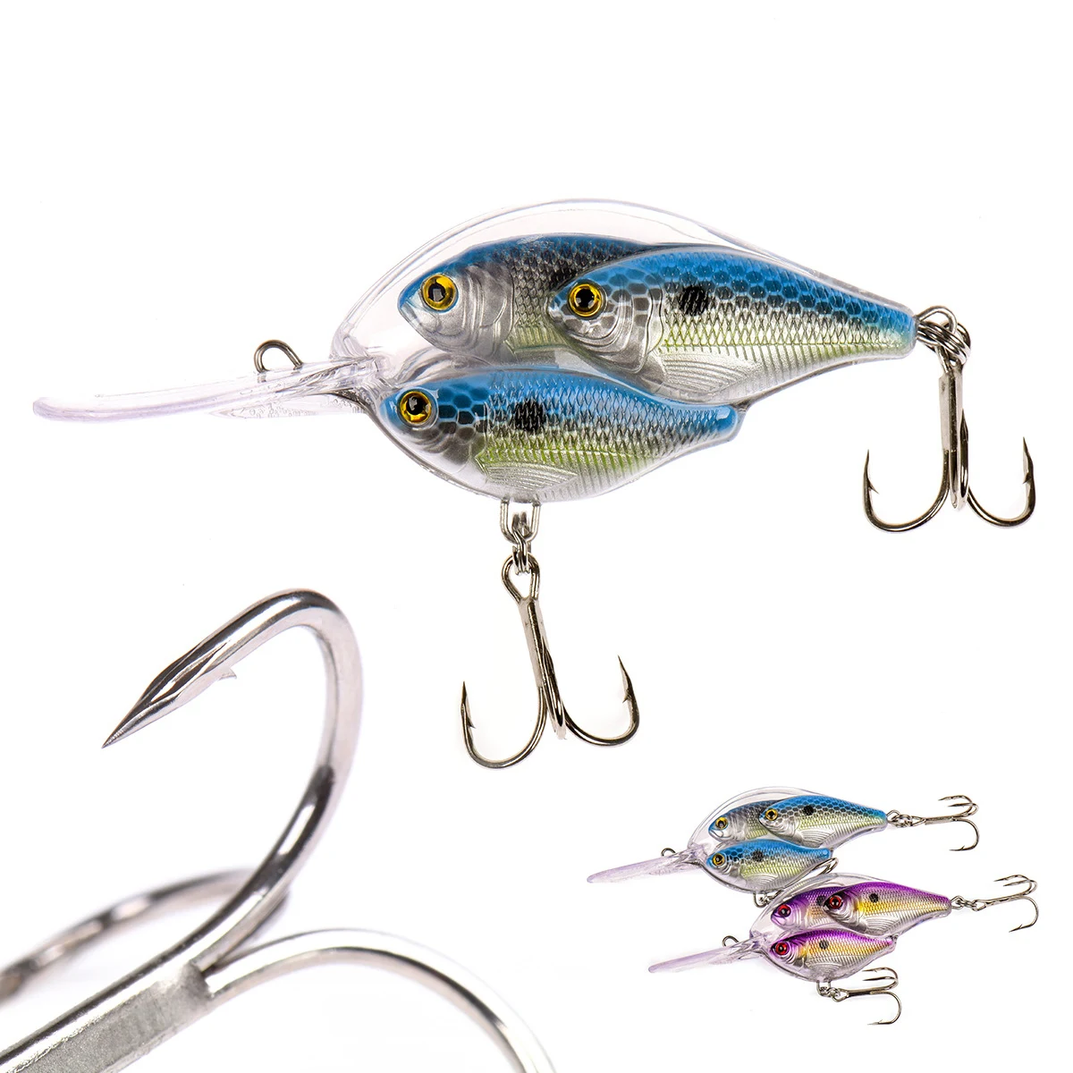 18 Gram Chubby Crank Fishing Lure with Treble Hooks 1