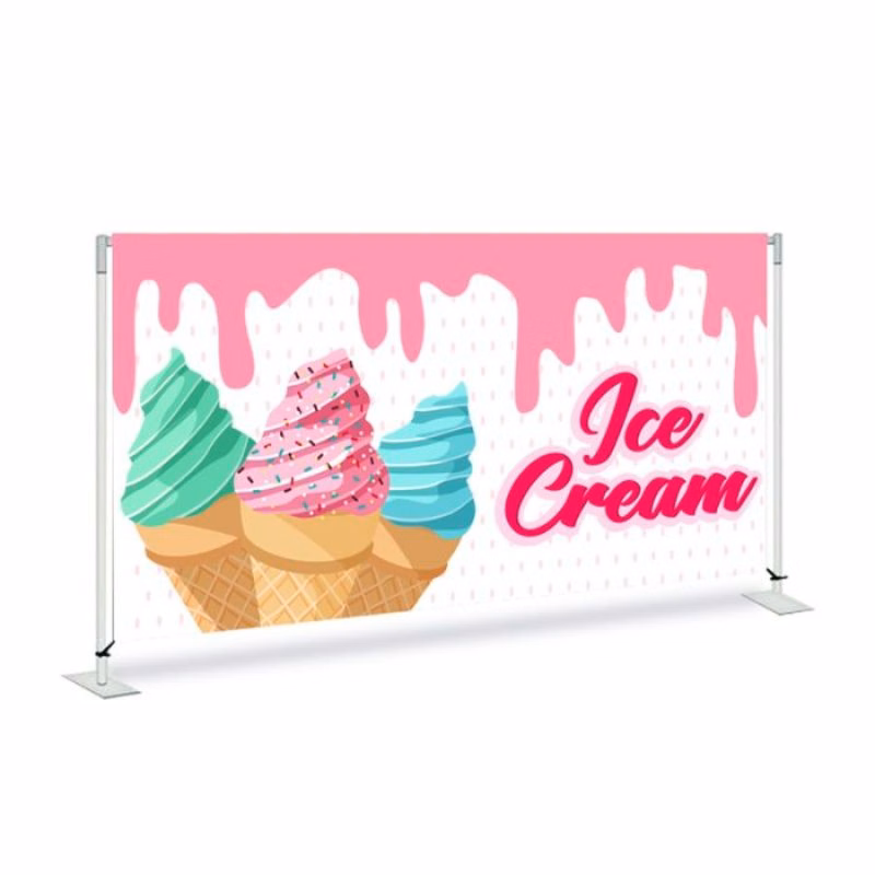 Ice Cream Pre Printed Fabric Barrier system White 60" x 36" x 13.5