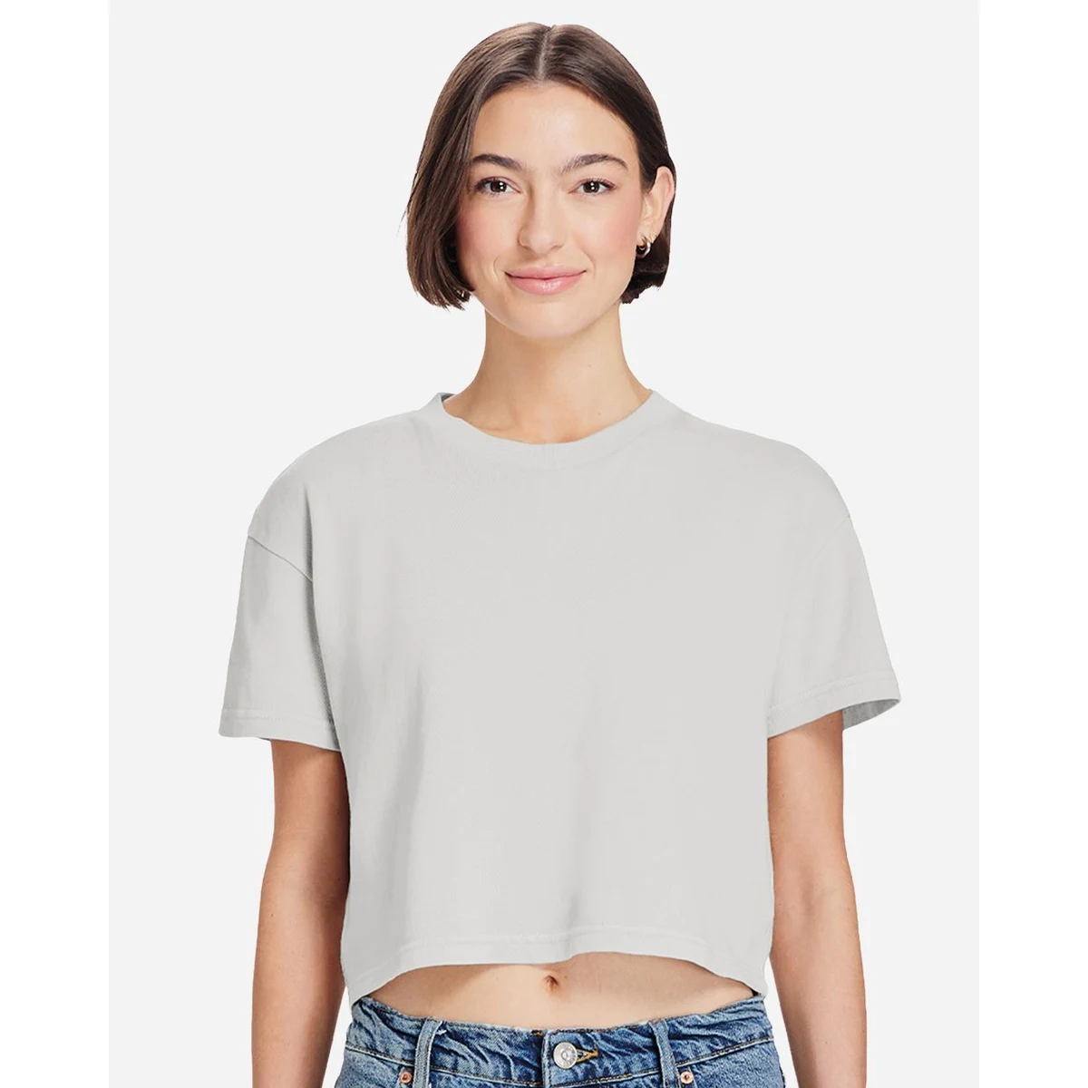 Women's Garment-Dyed Urban Cropped Tee - LS86000GD 1
