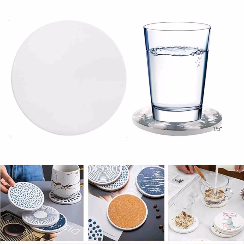 4" Round Ceramic Coaster