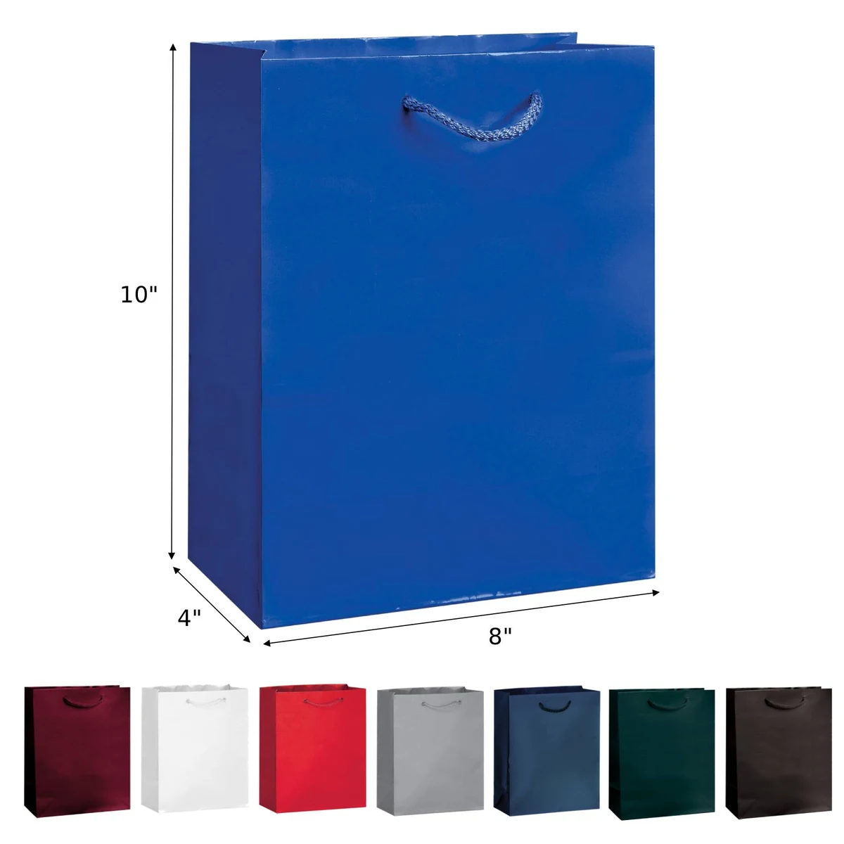 Gloss Laminated Eurotote Bag(8" L x 4" W x 10" H) 1