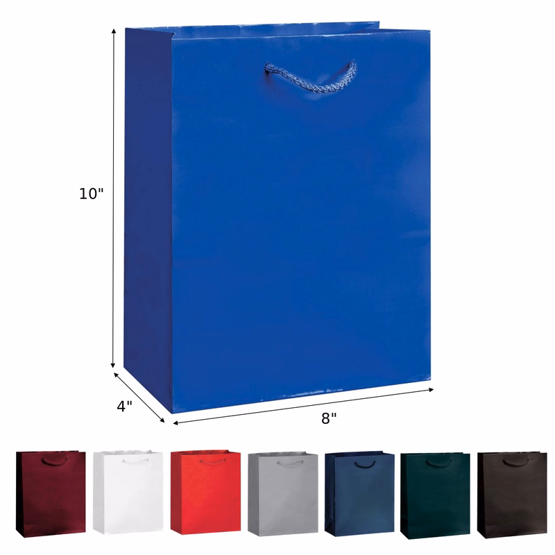 Gloss Laminated Eurotote Bag(8" L x 4" W x 10" H)
