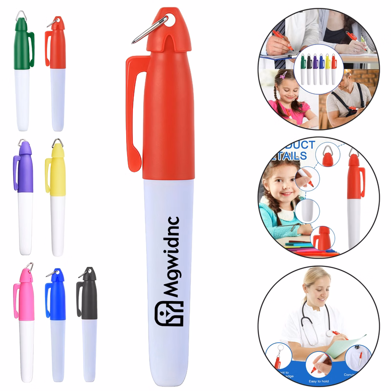 Golf Ball Marker Pen with Triangle Clip Hook - Clear Writing