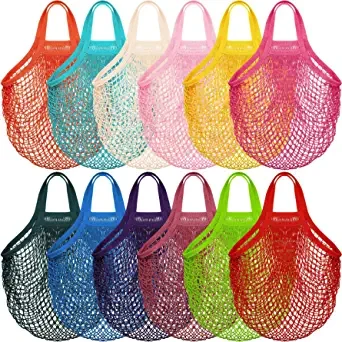 Market Cotton Kitchen Netted Portable Tote Bag 1