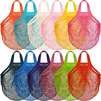 Market Cotton Kitchen Netted Portable Tote Bag