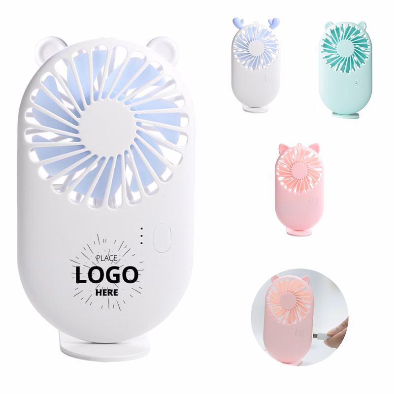MOQ 20 Compact Pocket Size USB Rechargeable Fan for