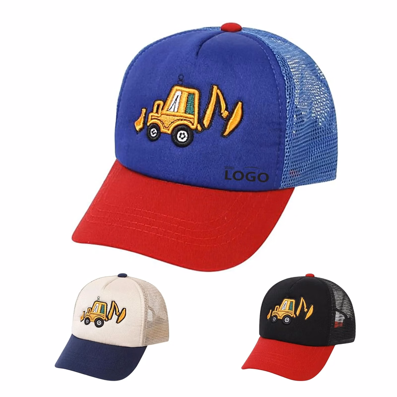 Cute Embroidery Excavator Kids Baseball Cap