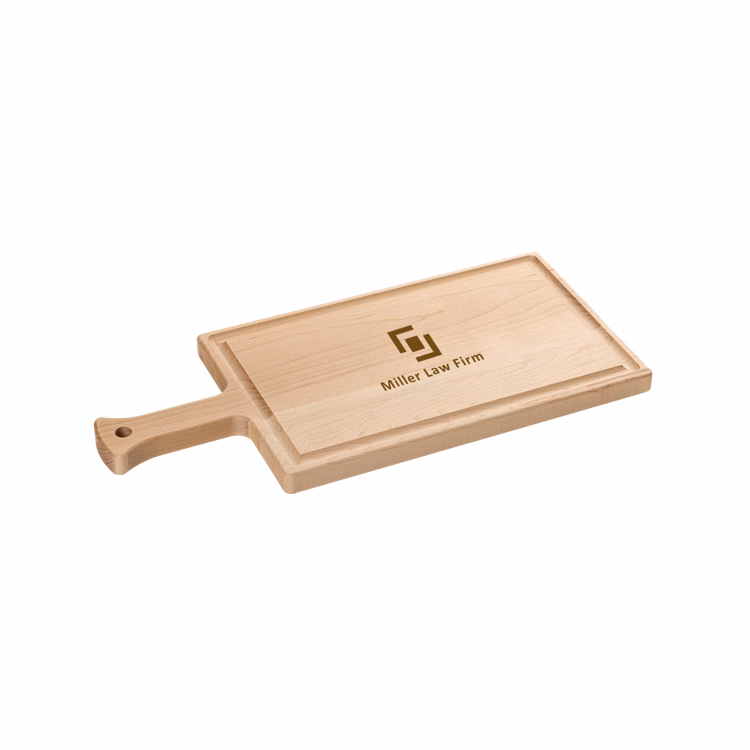 Maple Service Board with Juice Groove and Handle 16-1/4"x7-1/2"x3/4"