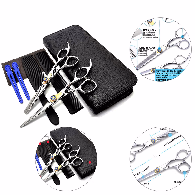  8 PCS Professional Hair Cutting Scissors Kit