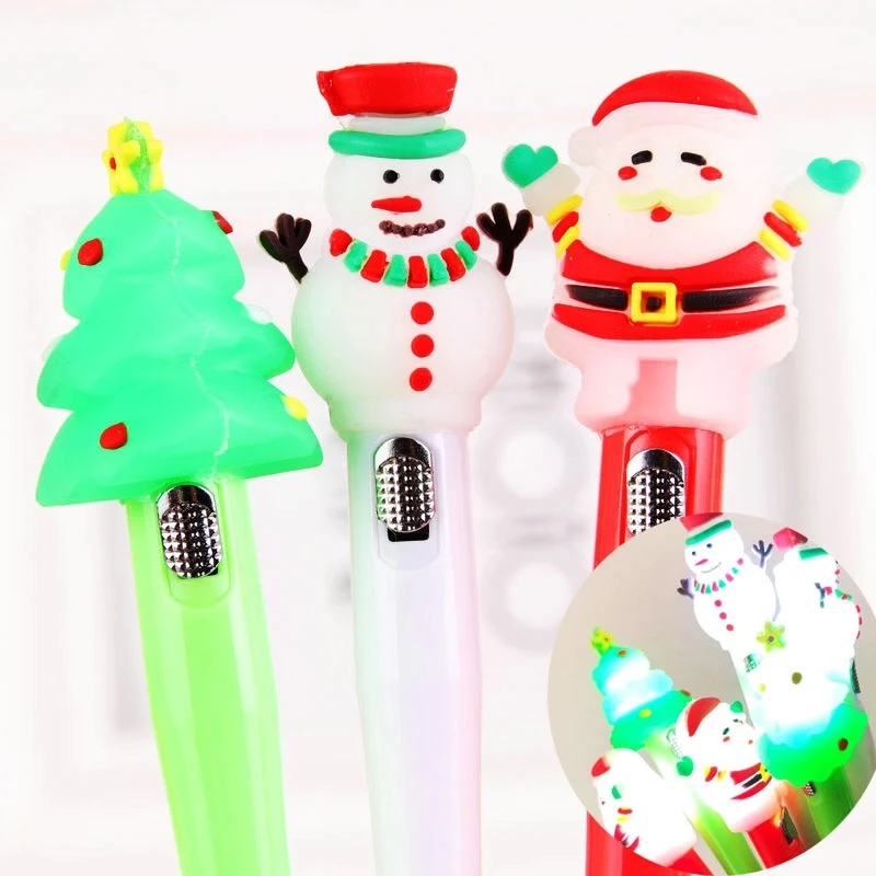 Xmas Led Pen Flashing Gel Ink Ballpoint 1