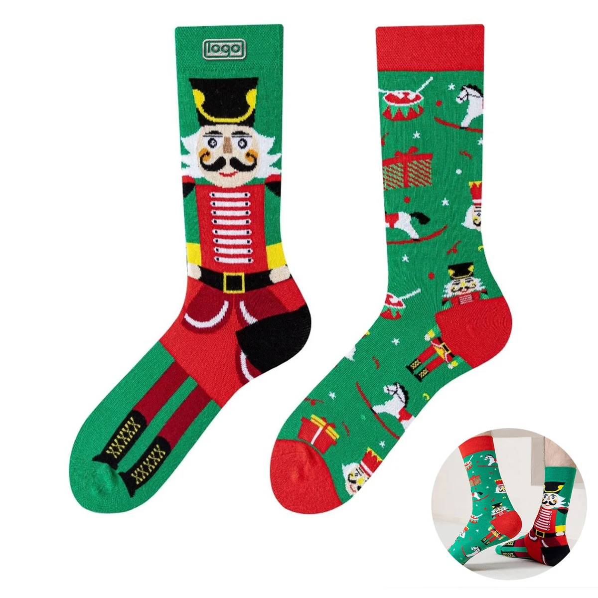 Christmas Creative Jacquard Cotton Socks 1