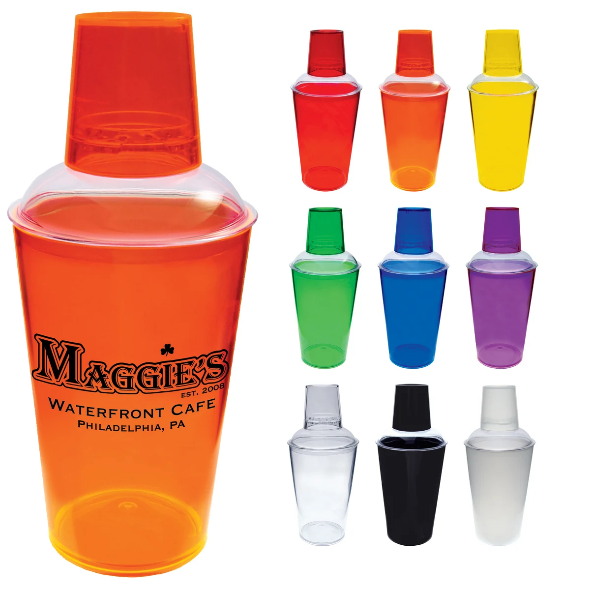 16oz 3 Piece Plastic Cocktail Shaker 1