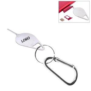 Compact Phone SIM Card Pin With Carabiner 1