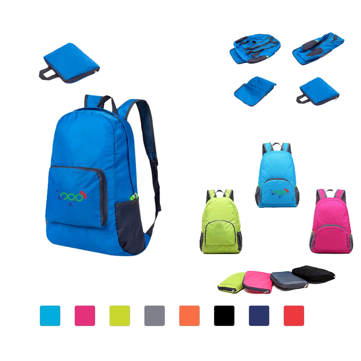 Compact Foldable Promotional Backpack 1
