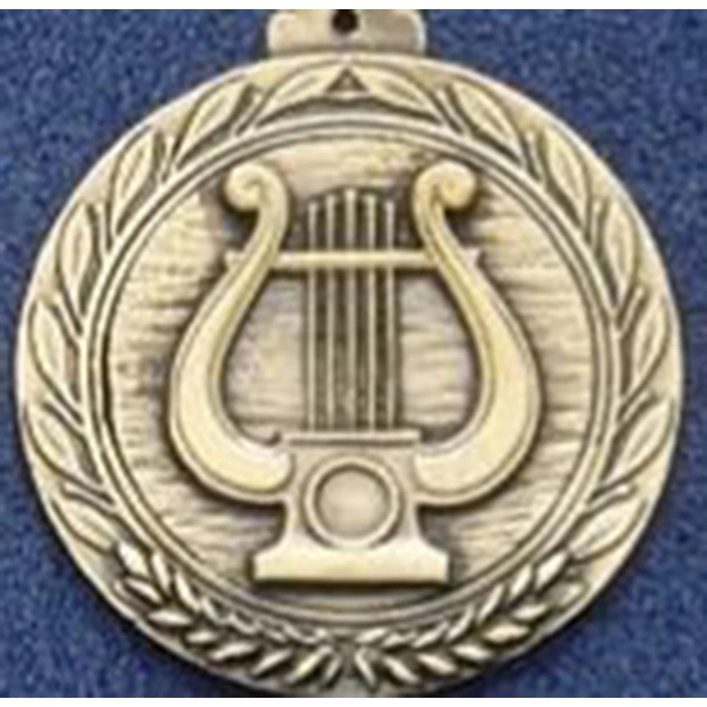 2.5" Stock Cast Medallion (Music Lyre) 1
