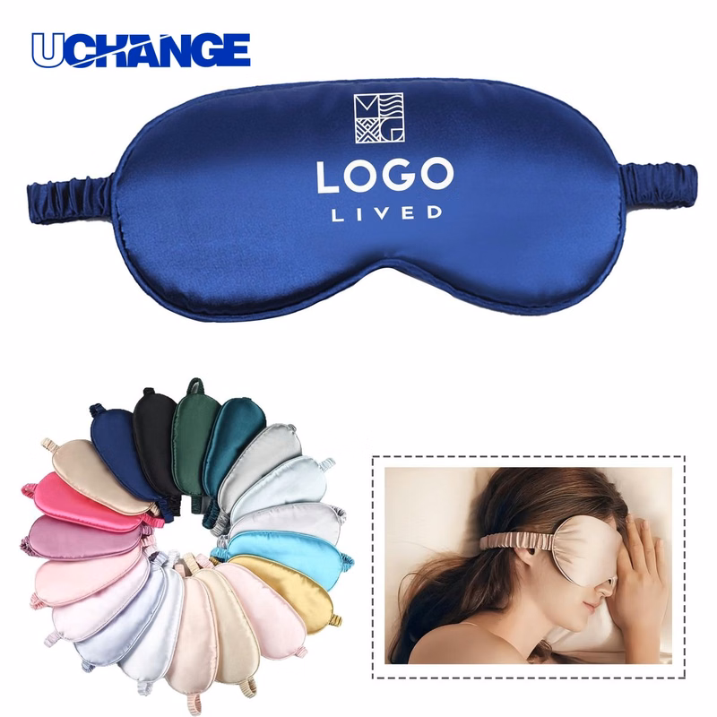 Full Color Imitation Silk Blackout Sleeping Eye Mask