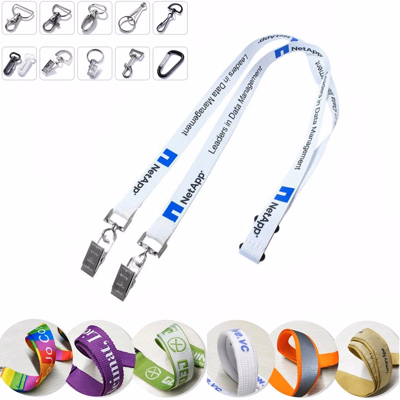 3/4" Lanyard w/ Bouble Bulldog Clip