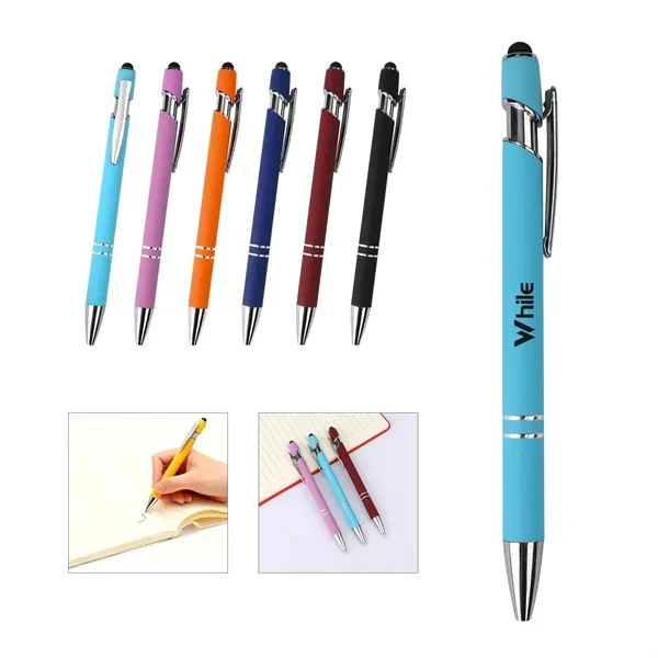 Custom 5.6 inch Metal Stylus Ballpoint Pen 2 in 1 — Professional Tech Promotional Pen 1