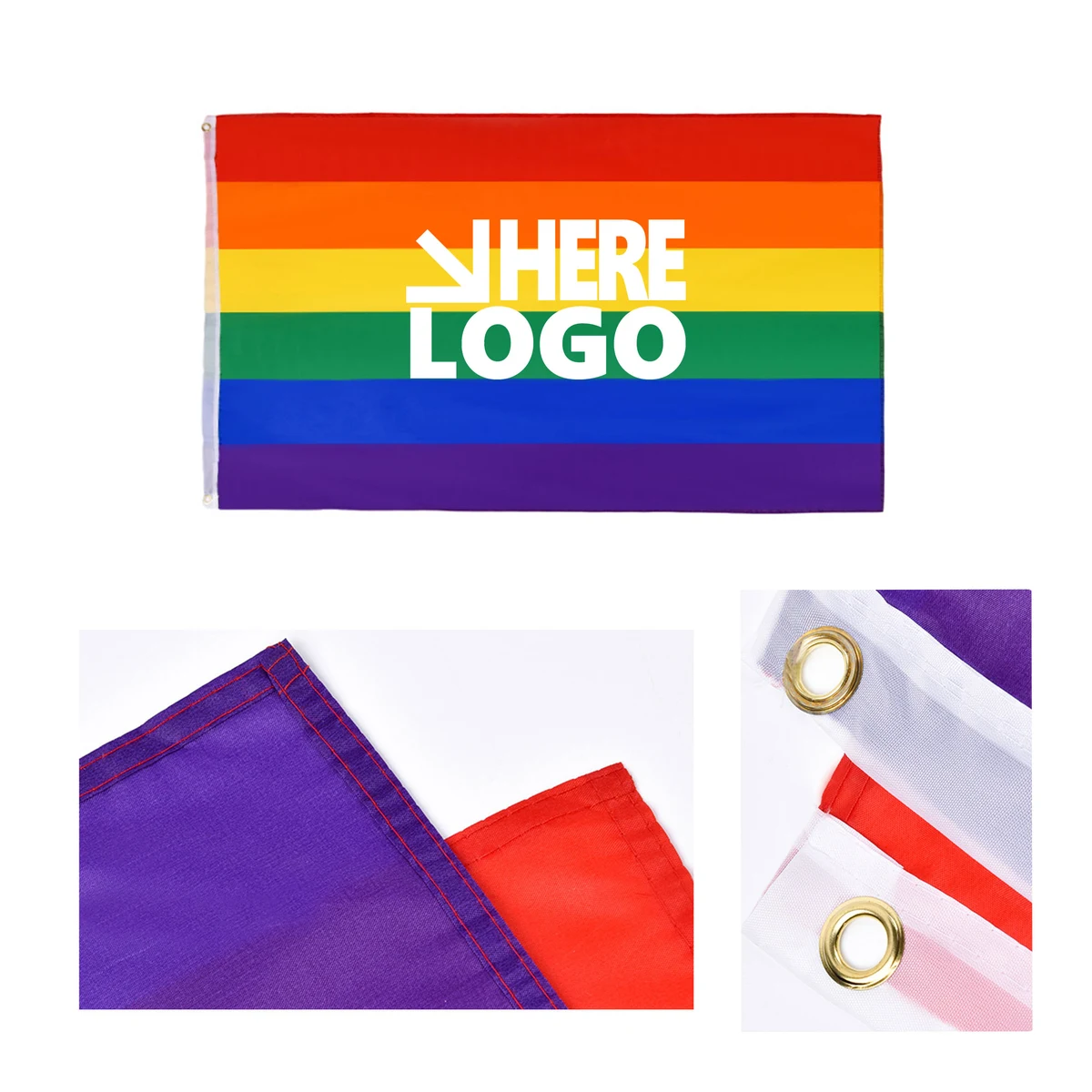 35"x 59" Rainbow Flag Pride Day Celebration MOQ 50 1