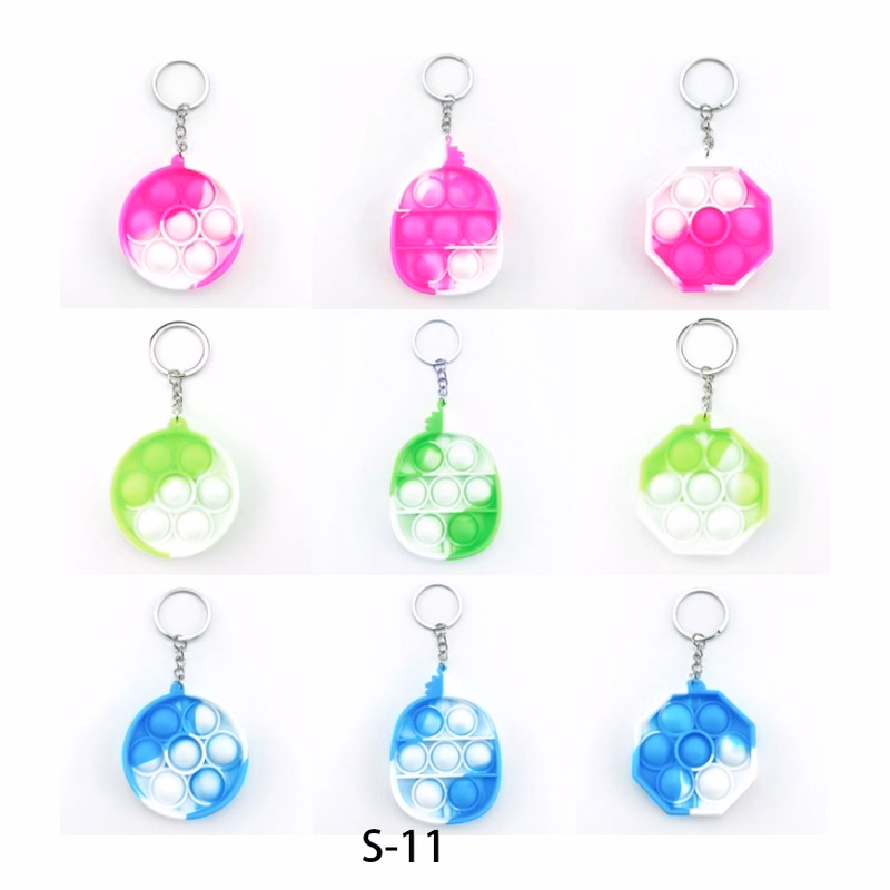 Stress Relief Fidget Silicone Flipping keychain