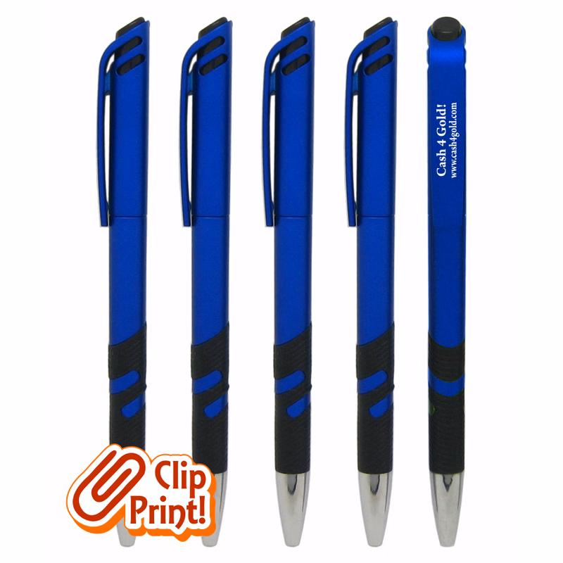 Colored "Premier" Twist Pen with Print on Clip